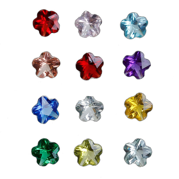 Sexy Sparkles 1 Pack of 12 " Assorted Glass Floating Charms Birthstone For Glass Lockets - Sexy Sparkles Fashion Jewelry - 1