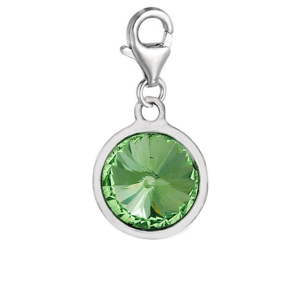 Sexy Sparkles August Clip On Birthstone Charms with Lobster Clasp Claw for Bracelets or Jewelry Making