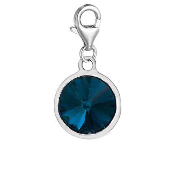 thumbnail image 2 of Clip-On September Birthstone Charm With Lobster Clasp - Dangling Charm For Bracelets 2 of 11