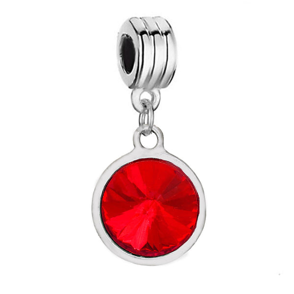 Sexy Sparkles  July  Birthstone charms Dangling Spacer Beads for Bracelets or Necklace European Compatible - Sexy Sparkles Fashion Jewelry - 1