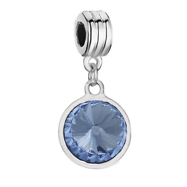 Sexy Sparkles December Birthstone charms Dangling Spacer Beads for Bracelets or Necklace European Compatible - Sexy Sparkles Fashion Jewelry - 1