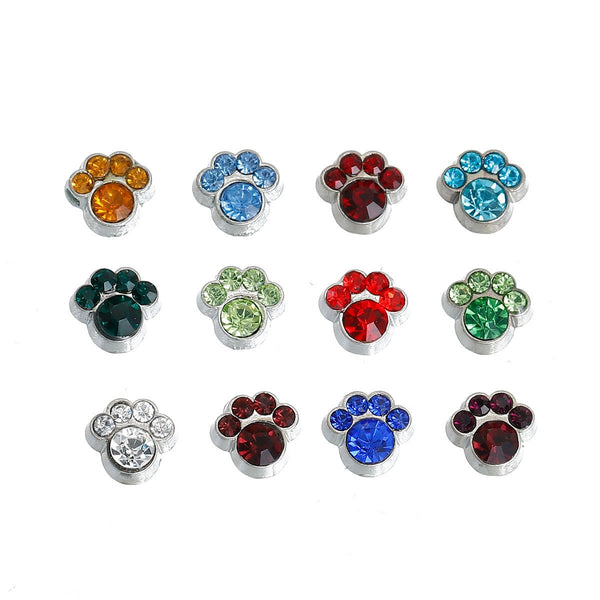 Sexy Sparkles 1 Pack of 12 inch  Assorted Glass Floating Charms Birthstone For Glass Lockets