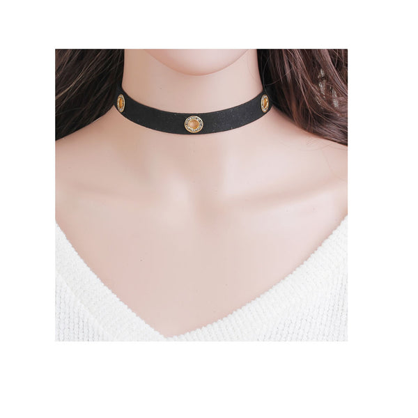 Sexy Sparkles Velvet Choker Necklace for Women Girls Gothic Choker Bolo Tie Corset Lace Chokers