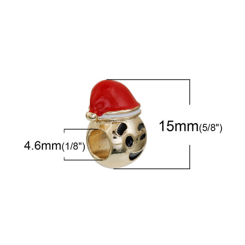 Sexy Sparkles Christmas Emoji Winking Charm European Spacer Bead for Bracelet - Sexy Sparkles Fashion Jewelry - 2