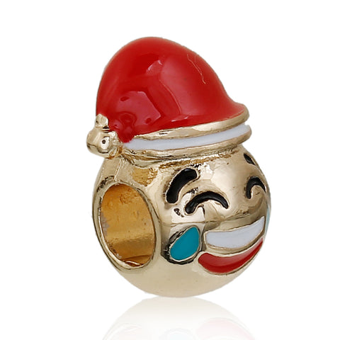 Sexy Sparkles Christmas Emoji Crying with Laughter Charm European Spacer Bead for Bracelet - Sexy Sparkles Fashion Jewelry - 1