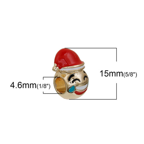 Sexy Sparkles Christmas Emoji Crying with Laughter Charm European Spacer Bead for Bracelet - Sexy Sparkles Fashion Jewelry - 2