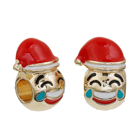 Sexy Sparkles Christmas Emoji Crying with Laughter Charm European Spacer Bead for Bracelet - Sexy Sparkles Fashion Jewelry - 3