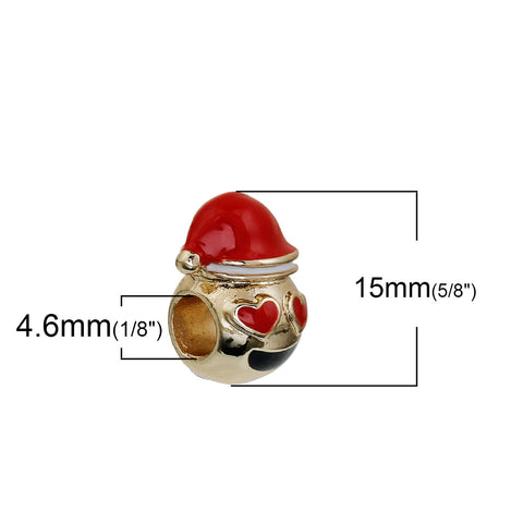 Sexy Sparkles Set of 4 Pcs Emoji Charm Spacer Bead for Pandora Bracelet