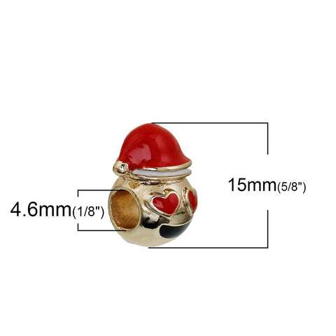 Set of 3 Merry Christmas charms Fits all Major Brand European Bracelets