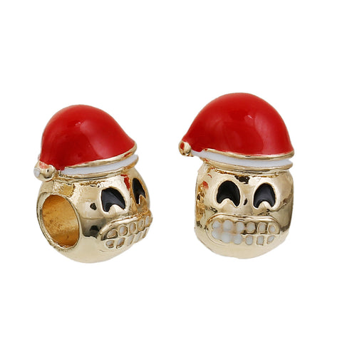 Sexy Sparkles Christmas Emoji Grinning Face Charm European Spacer Bead for Bracelet - Sexy Sparkles Fashion Jewelry - 3