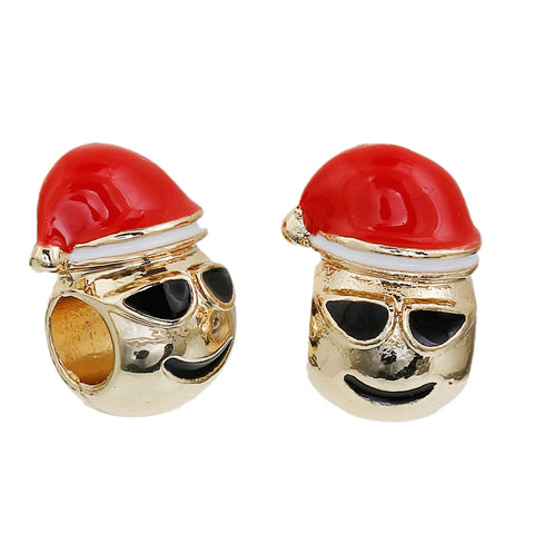 Sexy Sparkles Christmas Emoji Cool Black Sunglasses Charm European Spacer Bead for Bracelet - Sexy Sparkles Fashion Jewelry - 3