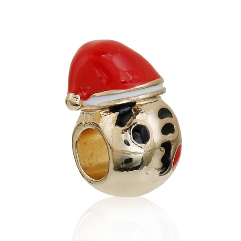 Sexy Sparkles Christmas Emoji Kissy Face Charm European Spacer Bead for Bracelet - Sexy Sparkles Fashion Jewelry - 1