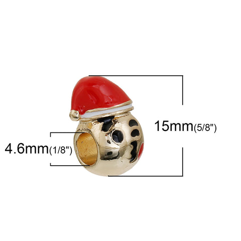 Sexy Sparkles Christmas Emoji Kissy Face Charm European Spacer Bead for Bracelet - Sexy Sparkles Fashion Jewelry - 2