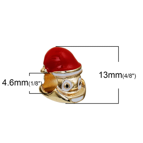 Sexy Sparkles Christmas Emoji Smiley Face Charm European Spacer Bead for Bracelet - Sexy Sparkles Fashion Jewelry - 2