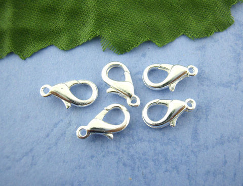 30 Pcs Jewelry Lobster Parrot Clasps Silver Tone 12x6mm - Sexy Sparkles Fashion Jewelry - 3