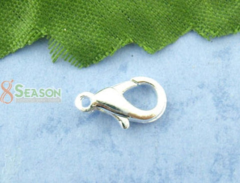 30 Pcs Jewelry Lobster Parrot Clasps Silver Tone 12x6mm - Sexy Sparkles Fashion Jewelry - 4