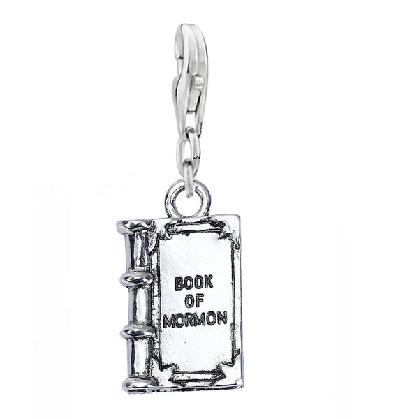 Sexy Sparkles Clip on Lobster Clasp Claw Charm Religious Book of Mormon Charm for Bracelet