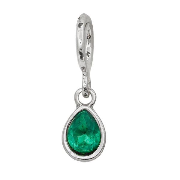 Sexy Sparkles 3-Pack Green Tear Drop Rhinestone Charm Pendants for Bracelets or Necklaces