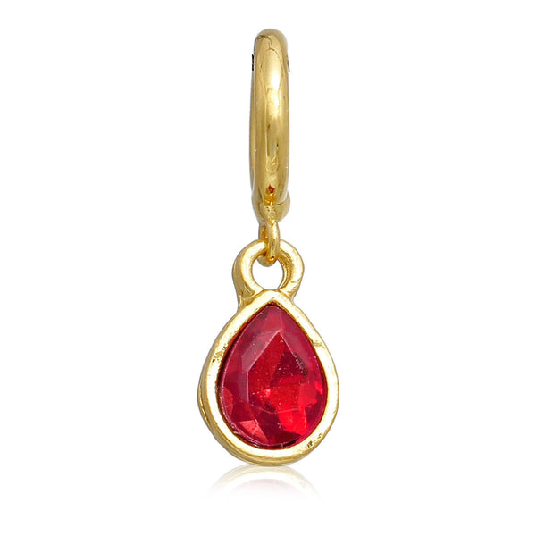 3-Pack Red Tear Drop Rhinestone Charm Pendants for Bracelets or Necklaces - Sexy Sparkles Fashion Jewelry