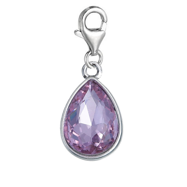 Clip on Birthstone June Dangling lobster clasp charms for bracelets - Sexy Sparkles Fashion Jewelry