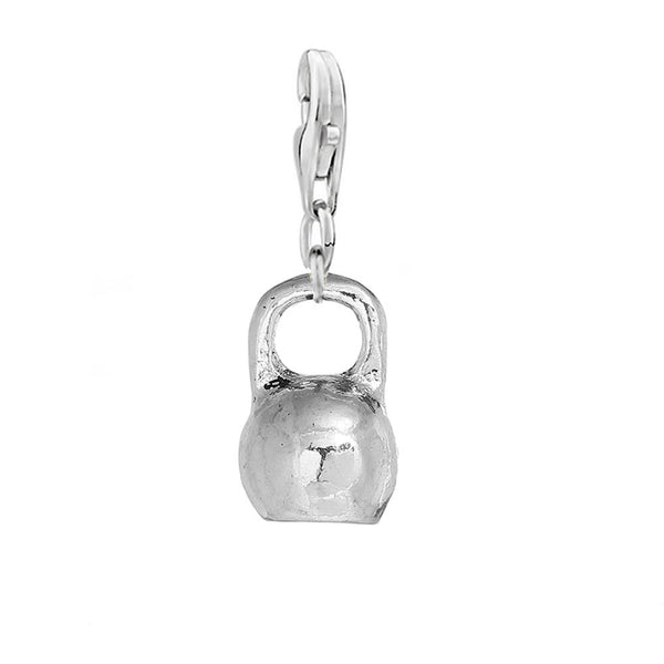 Sexy Sparkles 3d Kettlebell Weight lifting exercise sports fitness gym charm with lobster claw clasp