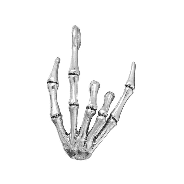 Sexy Sparkles Medical Anatomical 3D Human Hand Skeleton hand Pendant for Necklace,Bracelets or Keychains