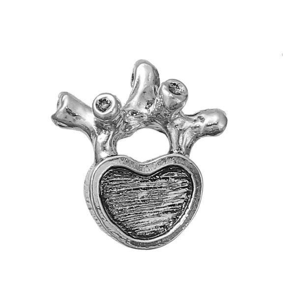 Sexy Sparkles Medical Anatomical 3D HumanLumbar Vertebrae Charm Pendant for Necklace,Bracelets or Keychains