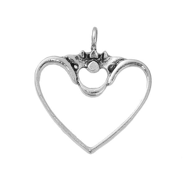Sexy Sparkles Medical Anatomical 3D Human Vertebra Rib Charm Pendant for Necklace,Bracelets or Keychains