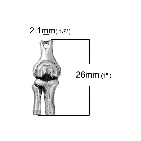 Sexy Sparkles Medical Anatomical 3D Human Knee Charm Pendant for Necklace,Bracelets or Keychains
