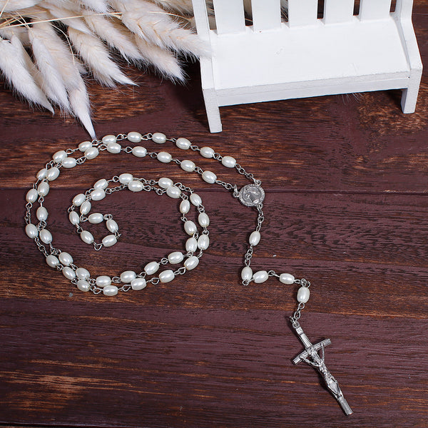 SEXY SPARKLES Christian / Catholic Jesus Religious Prayer Rosary Beads Y Shaped Lariat Necklace