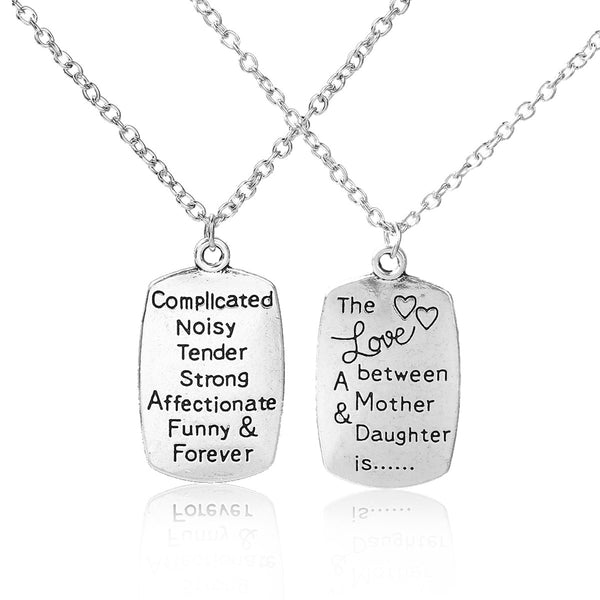 SEXY SPARKLES inch  Mother & Daughter inch  Pendant Necklace Double Side Message