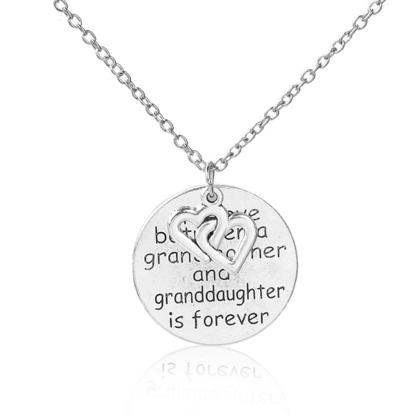 Sexy sparkles The Love Between Grandmother and Granddaughter is forever heart Necklace