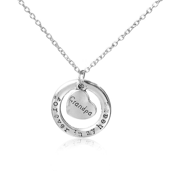 Sexy Sparkles inch  Forever In My Heart inch  and inch  Grandpa inch Motherâ€™s Day Family Jewelry Necklace