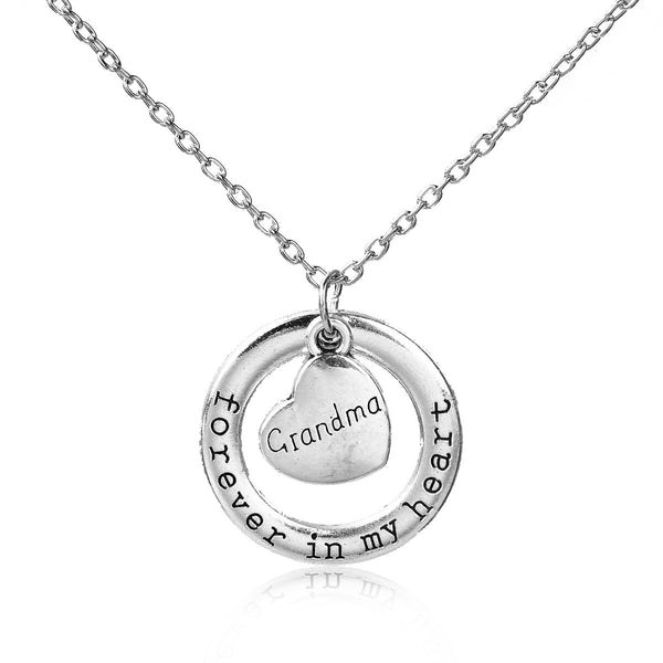 Sexy Sparkles inch  Forever In My Heart inch  & inch  Grandmainch Motherâ€™s Day Family Jewelry Necklace