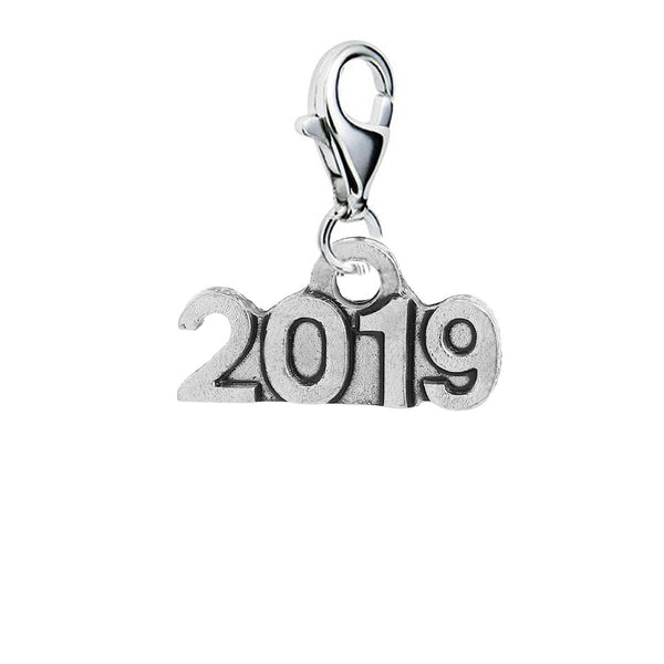 SEXY SPARKLES 2019 New Years lobster clasp charm for bracelet,necklace or keychains