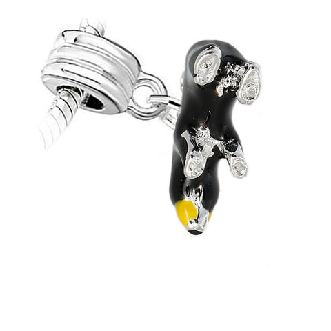 Black Polar Bear European Bead Compatible for Most European Snake Chain Bracelet - Sexy Sparkles Fashion Jewelry