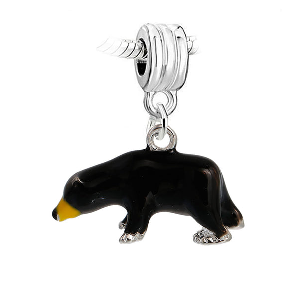 Black Polar Bear European Bead Compatible for Most European Snake Chain Bracelet - Sexy Sparkles Fashion Jewelry