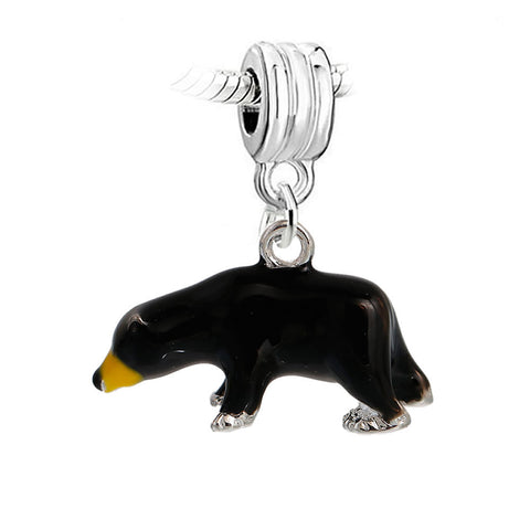 Black Polar Bear European Bead Compatible for Most European Snake Chain Bracelet - Sexy Sparkles Fashion Jewelry