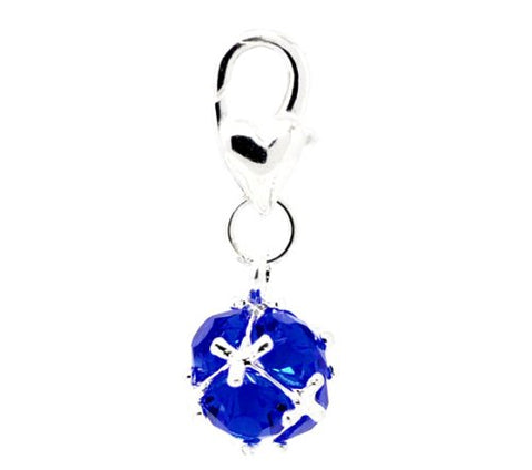 September Birthstone Dangle Charm Pendant Clip on charm with lobster clasp