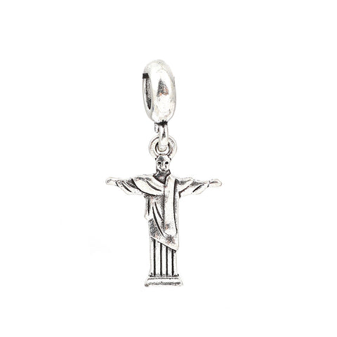 Jesus Cross Charm Fits Pandora Bracelets & Compatible with Most Major Brands such as Chamilia, Murano, Troll, Biagi and other European Bracelets