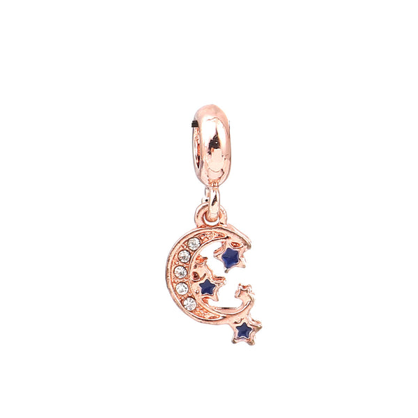 Moon Star Charm Half Compatible with Most Major European Brand Bracelets