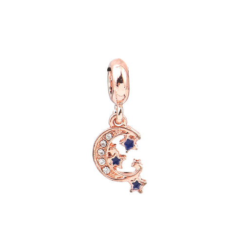 Moon Star Charm Half Compatible with Most Major European Brand Bracelets