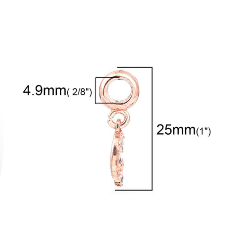 Moon Star Charm Half Compatible with Most Major European Brand Bracelets