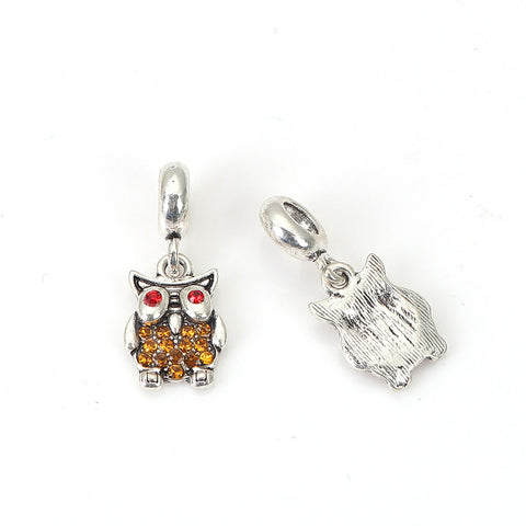 Owl Charm Compatible with Most Major European Brand Bracelets