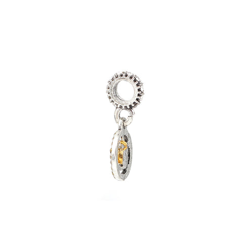 Owl with Dangling Moon Charm Compatible with Most Major European Brand Bracelets