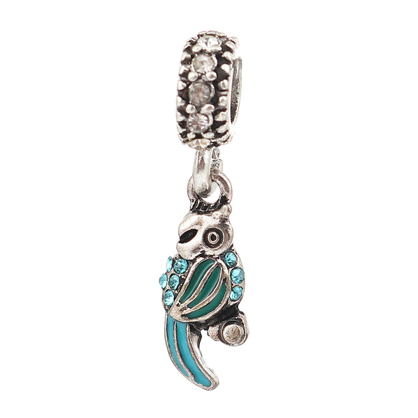 Parrot Bird Charm Compatible with Most Major European Brand Bracelets