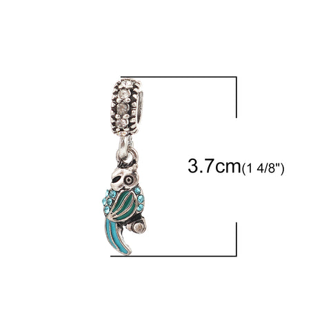 Parrot Bird Charm Compatible with Most Major European Brand Bracelets