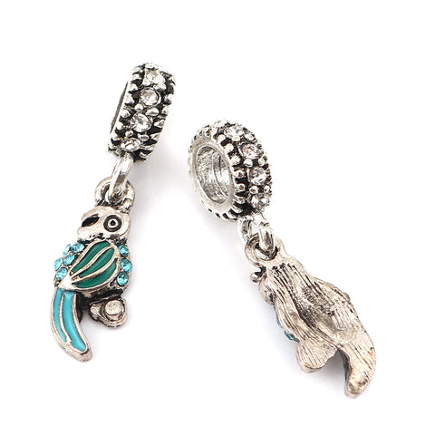Parrot Bird Charm Compatible with Most Major European Brand Bracelets