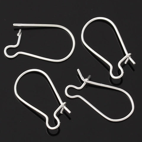 50 Pcs Silver Plated Ear Wires 18mm X 10mm - Sexy Sparkles Fashion Jewelry - 4