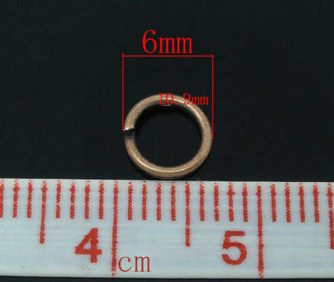 1000 Pcs Bronze Tone Open Jump Rings Findings 0.9x6mm - Sexy Sparkles Fashion Jewelry - 2